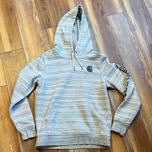 Carhartt Striped Gray Hoodie Sweater